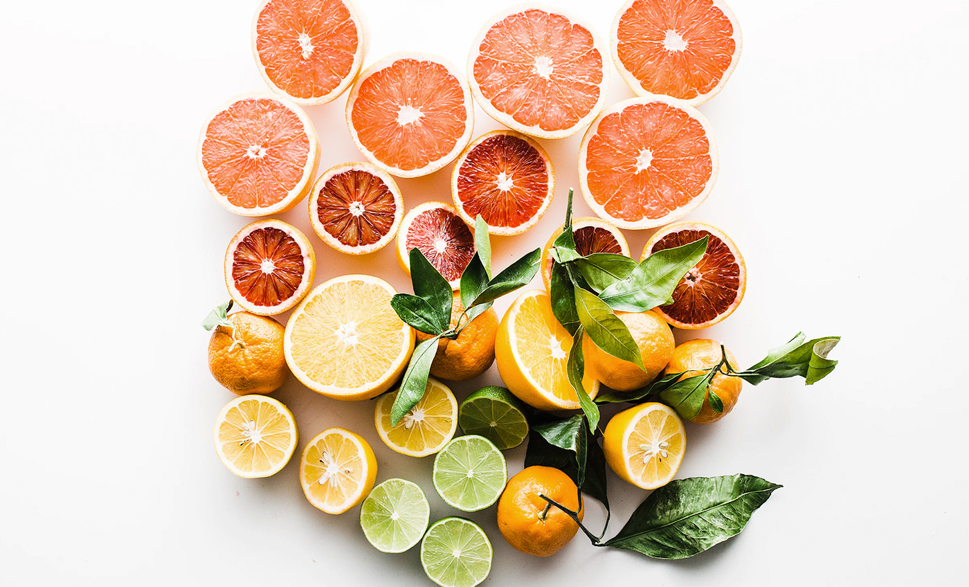 Different types of citrus fruits